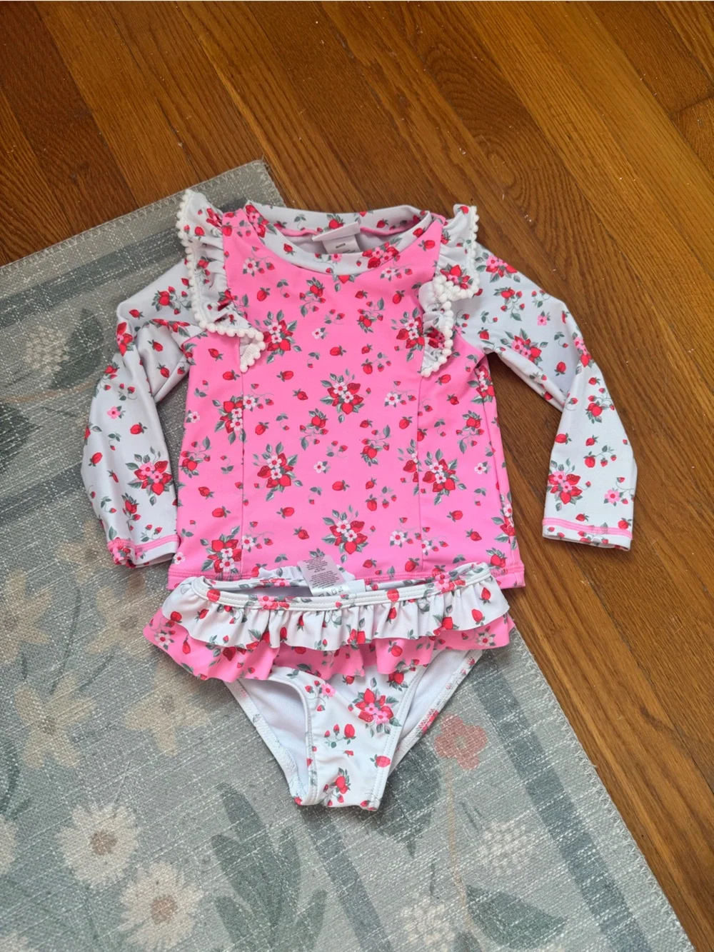 Lot of 6 Toddler Girl Bathing Suits, 2T, Assorted Brands